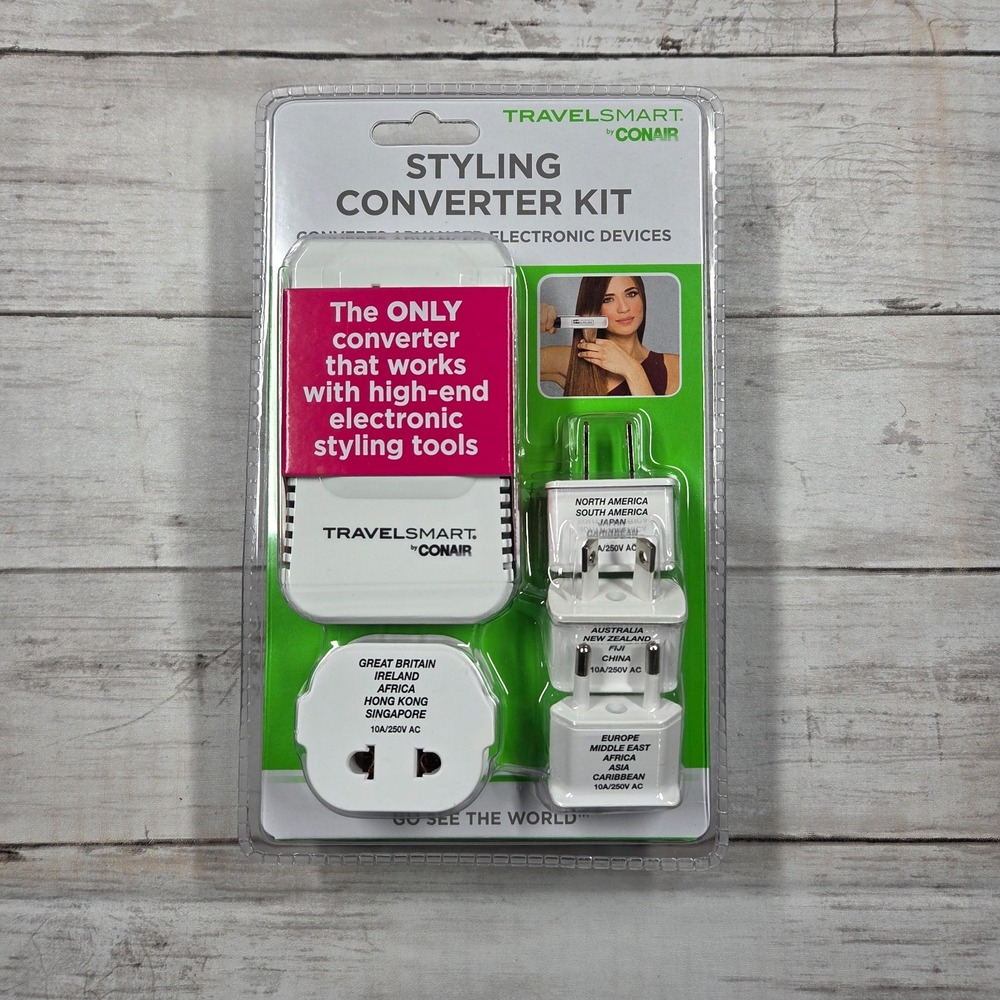 TravelSmart by Conair Styling Converter Kit Hair Tool Voltage Converter Adapters